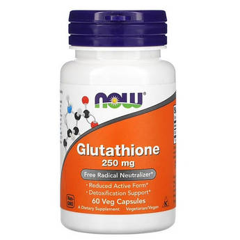 NOW Glutathione 250 mg 60 капсул