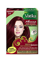 Краска для волос на основе хны Dabur Vatika Burgundy 3.6 бордовый 6 х 10 г