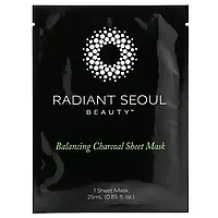 Radiant Seoul, тканевая маска с древесным углем для восстановления баланса, 1 шт., 25 мл