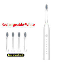 Електрична зубна щітка SONIC TOOTHBRUSH X-3, 6 режимів 4 насадки, звукова зубна щітка (200), фото 3