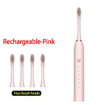 Електрична зубна щітка SONIC TOOTHBRUSH X-3, 6 режимів 4 насадки, звукова зубна щітка (200), фото 5