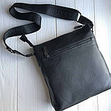 Чоловіча шкіряна сумка месенджер Burberry black, фото 3