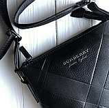 Чоловіча шкіряна сумка месенджер Burberry black, фото 4