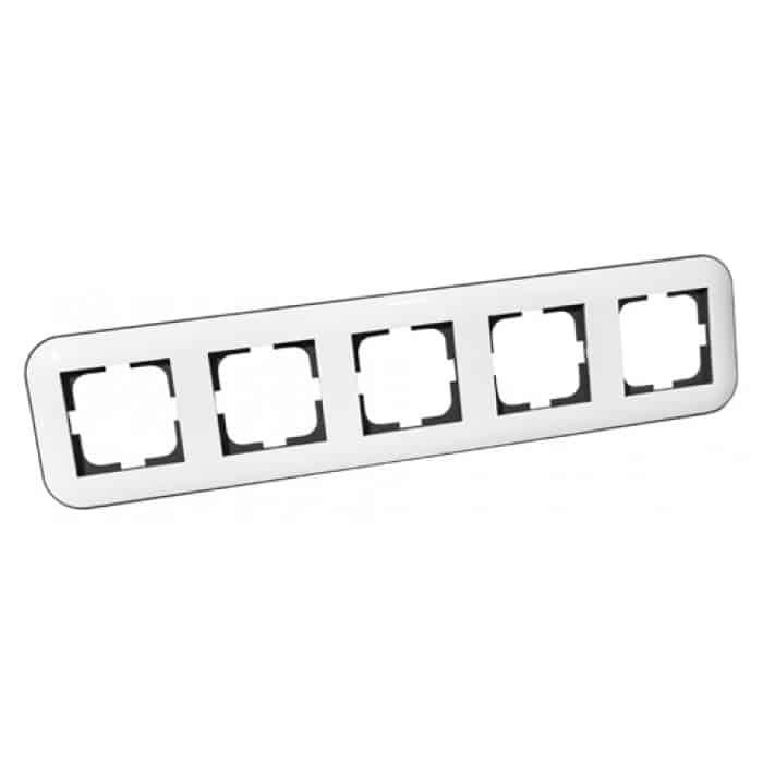 Рамка 5-на LOFT білий+сірий OVIVO 404-010003-250