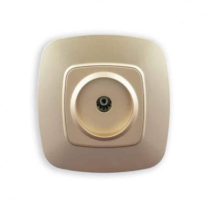Розетка ТВ золото ELA HOROZ ELECTRIC 112-007-0009-030