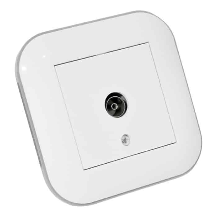 Розетка ТВ прохідна LOFT білий+сірий OVIVO 404-010303-224