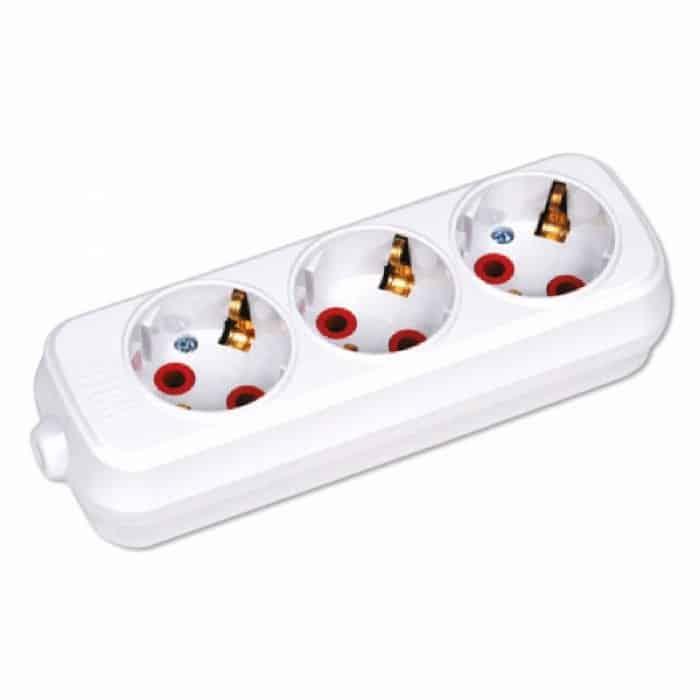 Колодка 3 гнізда з заземленням HOROZ ELECTRIC 200-300-301