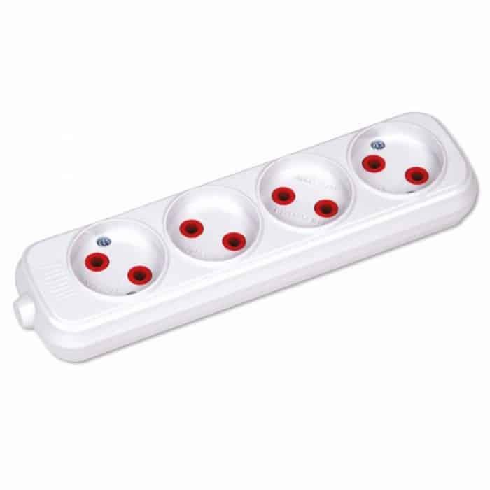 Колодка 4 гнізда HOROZ ELECTRIC 200-400-403