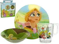 Набір дитячого посуду LUMINARC DISNEY PRINCESS ROYAL 3 предмети (P9260)