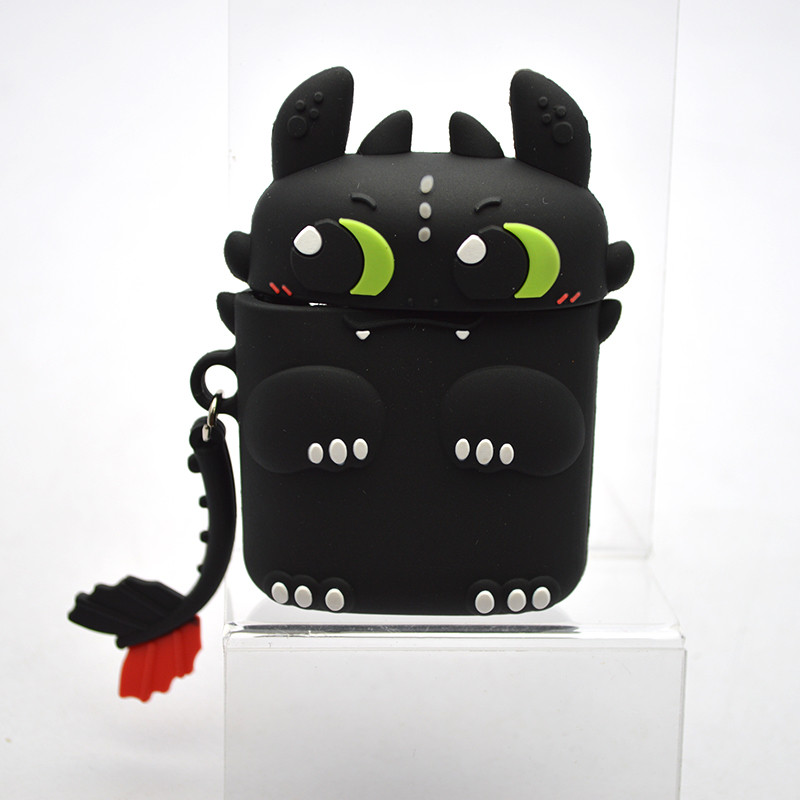 Чохол Emoji series для AirPods 1/2 Black Dragon