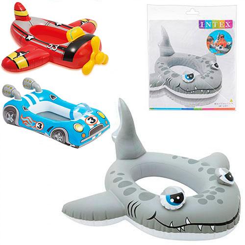 Плотик пляжний дитячий надувний Intex 59380 Pool Cruisers, човен 3 види, від 3 років до 27 кг, фото 1