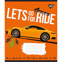 Зошит для записів Yes Lets go for ride 60 аркушів клітинка, 10 шт/уп.