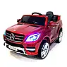 Дитячий електромобіль на акумуляторі Mercedes ML 350 з пультом радіокерування 3-8 років автопофарбування червоний, фото 4