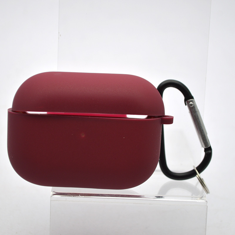 Чохол Silicon Case з мікрофіброю для AirPods Pro Marsala