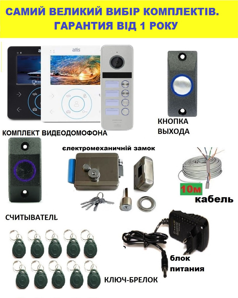 Повний комплект системи контролю доступу на поверх під'їзду