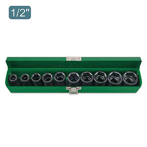 Набір ударних дюймових головок 1/2" 10шт 7/16"-1" TOPTUL GEAD1001, фото 3