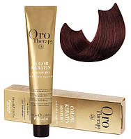 Безаммиачная крем-краска для волос Fanola Oro Therapy 5.5