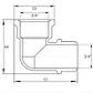 Куточок латунь 3/4 Внутрішня х 3/4 Зовнішня А0120А, фото 2