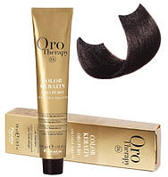 Крем-краска безаммиачная для волос Fanola Oro Therapy №4/0 Chestnut 100 мл (3071An)