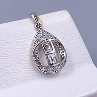 Кулон XР. Родій. Камені: білий циркон. Довжина: 26 мм. Ширина: 14 мм.