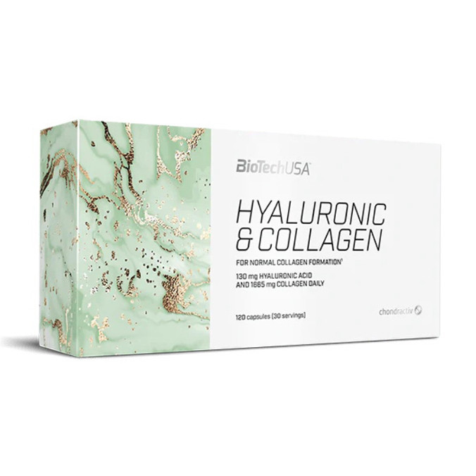 Колаген Гіалуронова кислота Вітамін С BioTech Hyaluronic Collagen 120 капс