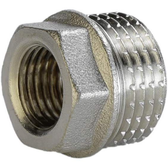 Футорка нікельована 1/2| НР х 1/4| ВР штампована А0723А (нк) VA, фото 1