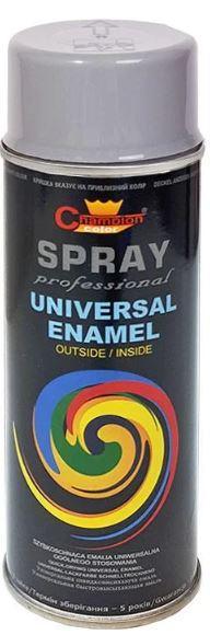 Фарба аерозольна Champion RAL7001 сірий-сріблястий 400мл, фото 1