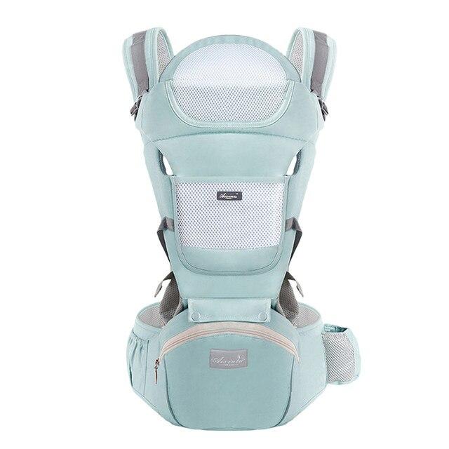 Слінг для новонароджених. Ерго рюкзак-переноска для дітей. Сумка рюкзак кенгуру. Ергорюкзак хіпсит (зелений)