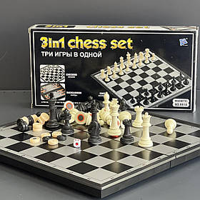 Гра настільна "3 в 1 Шахи, Шашки і Нарди", 25*12,5 см, Игра настольная "3 в 1 Шахматы, Шашки и Нарды"