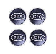 Колпачки на диски Kia 60/55мм объемные 4 штуки