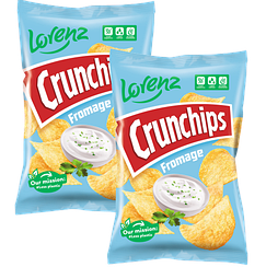 Чіпси Crunchips зі смаком крем-сиру та зелені 140г TM Lorenz Німеччина
