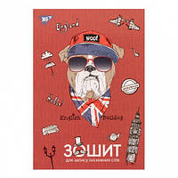 Зошит для запису іноземних слів Yes 80 аркушів В5 "Bulldog style"