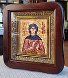 Ікона Свята преподобна Меланія у фігурному кіоті, розмір кіота 20*18,сюжет 10*12., фото 2