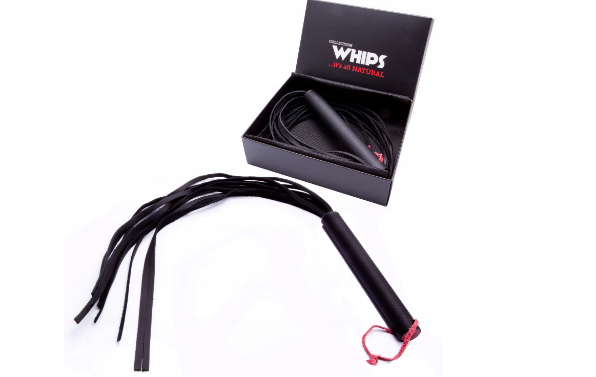 Хлист Whips з натуральної шкіри чорного кольору