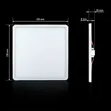 Світильник світлодіодний Biom СL-S24W-5/2 NEW 24Вт квадратний 5000К, фото 3
