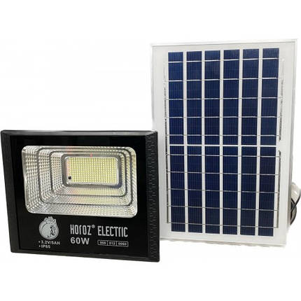 LED прожектор на сонячній батареї Horoz TIGER 60W 6400К IP65 068-012-0060-010, фото 2