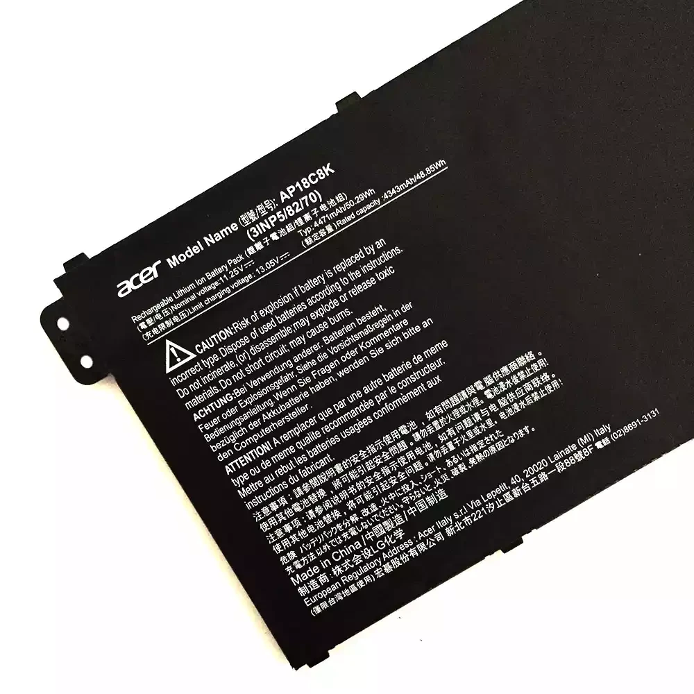 Оригінальна акумуляторна батарея для ноутбука Acer 15.2 V, 3220mAh, 48Wh - AC14B8K - АКБ