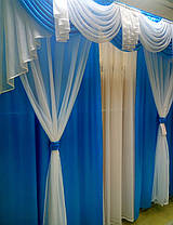 Комплект штор "Посейдон" + Ламбрекен + тюль (Бірюза), фото 3