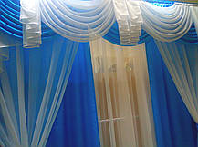 Комплект штор "Посейдон" + Ламбрекен + тюль (Бірюза), фото 4