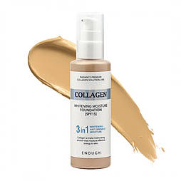 Тональний крем 3в1 з колагеном Enough 3in1 Collagen Whitening Moisture Foundation SPF15, 23 відтінок