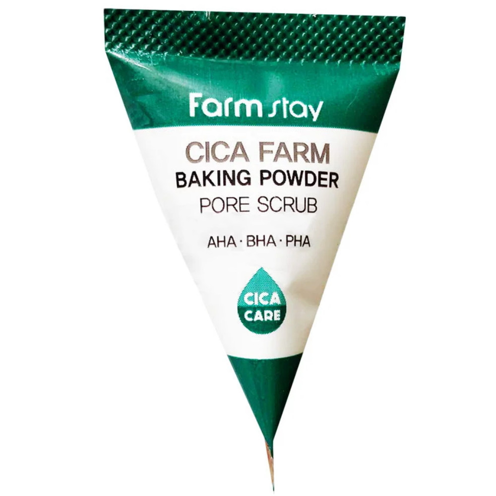 Содовий скраб з азіатською центелою Farmstay Cica Farm Baking Powder Pore Scrub 7 г