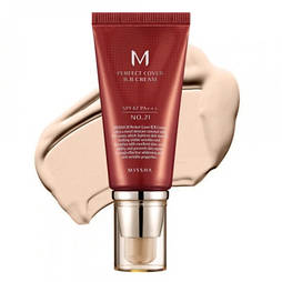 Матуючий BB крем MISSHA M Perfect Cover BB Cream SPF42 PA+++ (50ml, 21 відтінок - натуральний беж)