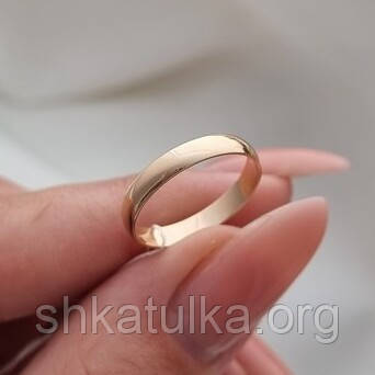 Обручка золота класична тонка, фото 1