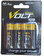 Батарейка щелочная Volt Plus+ alkaline LR6 AA