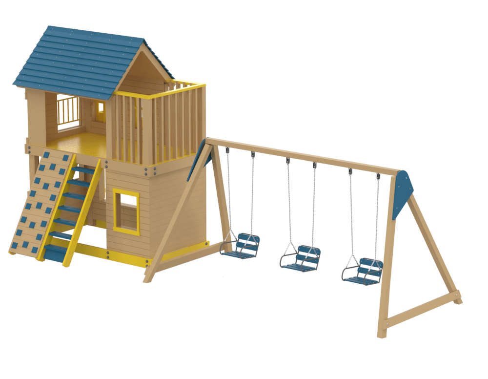 Дитячий ігровий комплекс Kantri з гойдалками 742х236 см (Kidigo ТМ)