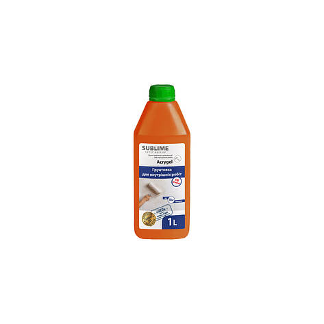 Грунтовка для внутрішніх робіт 1:4 Acrygel Euro, 1 л, фото 1