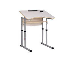 Парта для школяра E-178/1 T PK U NS одномісна з підсклянником регульована по висоті (ТМ Новий Стиль)