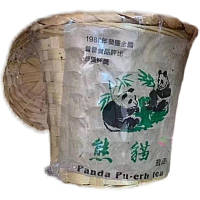 Шу Пуэр Old Ripe Tea Panda 1988 года, выдержанный юньнаньский пуэр, 500 гр, в бамбуковой корзине