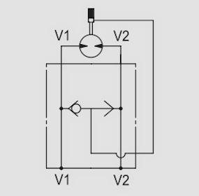 Гідравлічна схема для клапана VSBF 1/2" OMS