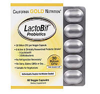 California Gold Nutrition, LactoBif, пробиотики, 30 млрд КОЕ, 60 капсул